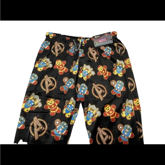 New Mens Happy Boxer Marvel Avengers Fleece Pajama Pants Sz M NWT - Picture 2 of 5